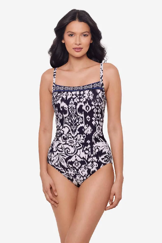 Women's Long - Sleeve Turtleneck One - Pieces in Navy for a Sophisticated Winter EnsembleTalavera Kara One Piece Swimsuit Women's Long - Sleeve Turtleneck One - Pieces in Navy for a Sophisticated Winter EnsembleTalavera Kara One Piece Swimsuit