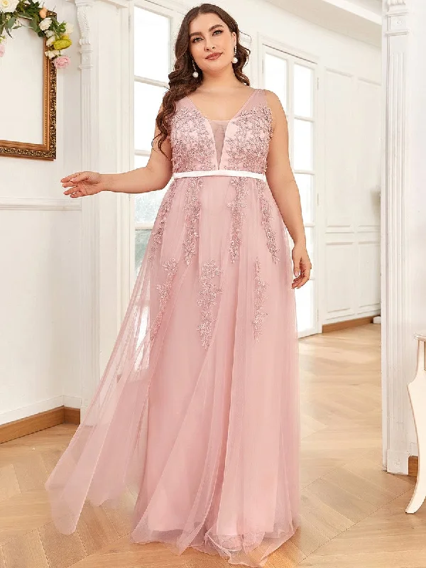 Plus size empire - waist maternity - friendly dressPlus Size Maxi Long Elegant Ethereal Tulle Evening Dress Plus size empire - waist maternity - friendly dressPlus Size Maxi Long Elegant Ethereal Tulle Evening Dress