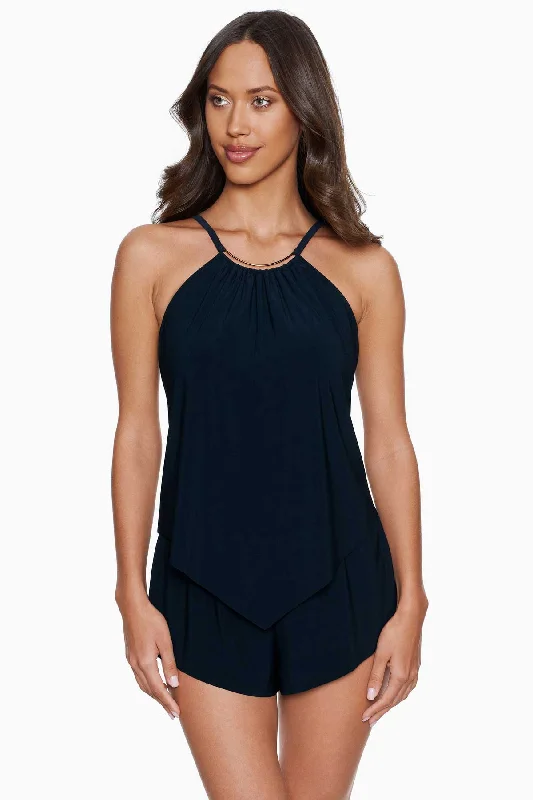 Plus Size Women's Animal Print One - Pieces in Leopard for a Bold and Trendy StatementHalo Effect Goldie One Piece Romper Swimsuit