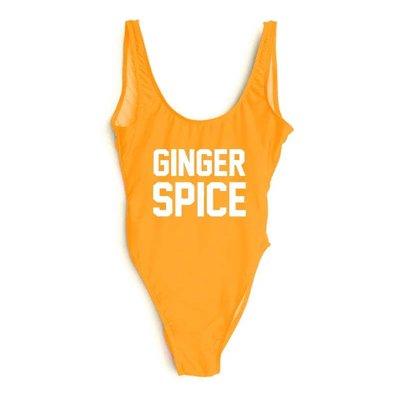 Women's Metallic One - Pieces in Silver for a Shiny and Eye - Catching Night OutfitGINGER SPICE [SWIMSUIT]