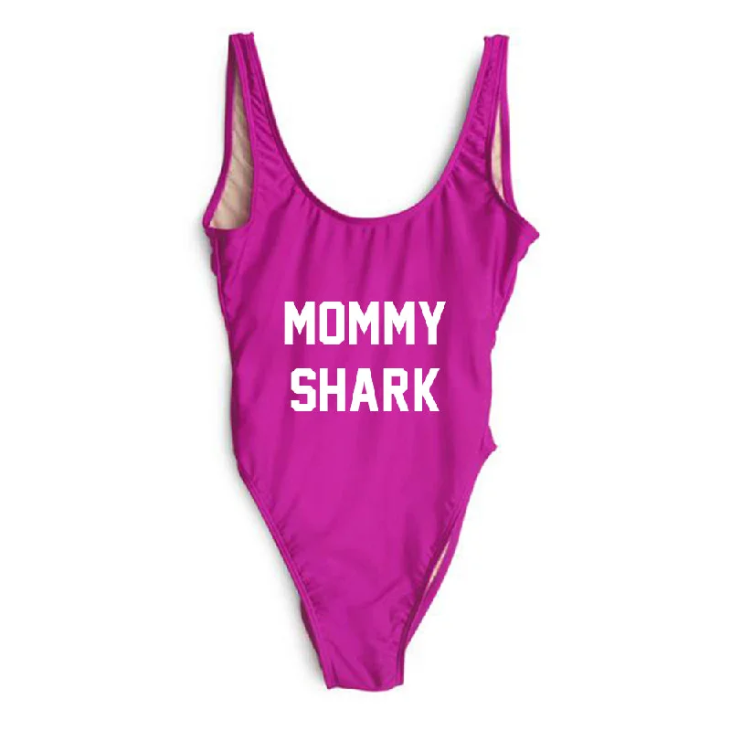 Plus Size Women's Wrap - Style One - Pieces in Burgundy with Belt for a Figure - Flattering OptionMOMMY SHARK [SWIMSUIT]