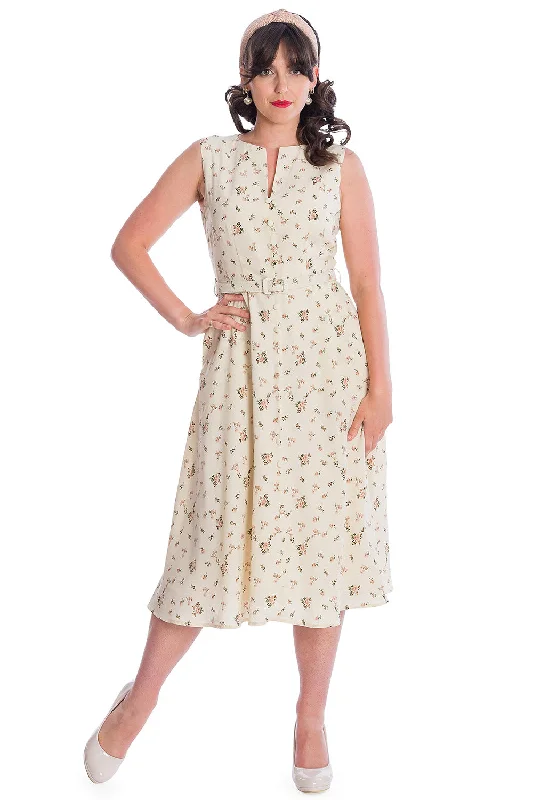 Plus size formal evening gown with intricate beadingOff White Poppy Dress