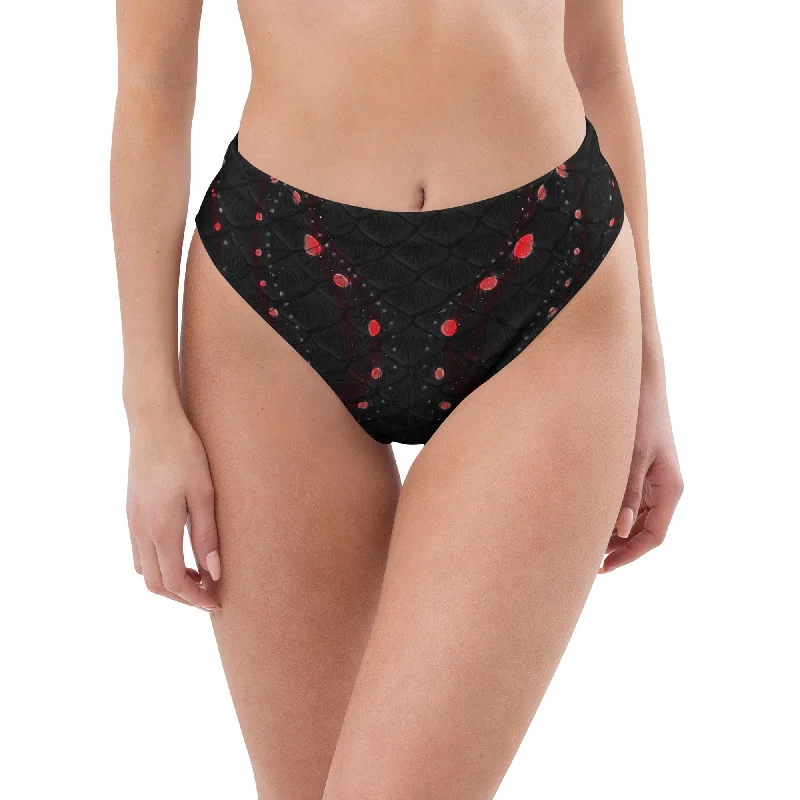 High - waisted bikini for a retro and tummy - flattering lookDark Tide Recycled High-Waisted Bikini Bottom High - waisted bikini for a retro and tummy - flattering lookDark Tide Recycled High-Waisted Bikini Bottom