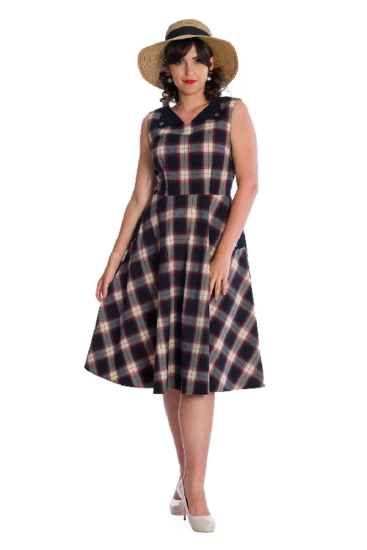 Plus size wrap dress for adjustable and comfortable fitSail Day Fit And Flare Dress
