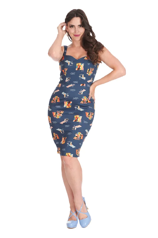 Plus size formal evening gown with intricate beadingPortofino Living Pencil Dress