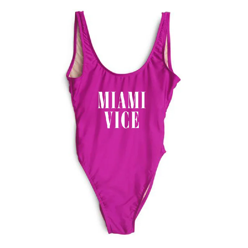 Women's Metallic One - Pieces in Silver for a Shiny and Eye - Catching Night OutfitMIAMI VICE [SWIMSUIT]