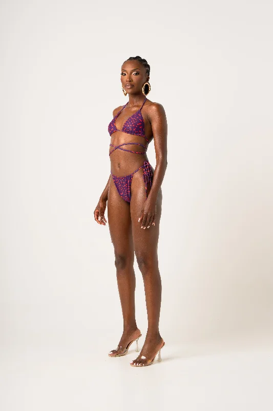 Metallic - finish bikini for a glamorous and eye - catching poolside lookAMINAH Reversible Bikini Bottom Metallic - finish bikini for a glamorous and eye - catching poolside lookAMINAH Reversible Bikini Bottom