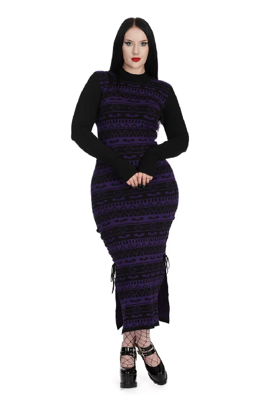 Plus size lace - detailed wedding guest dressBat Bone Dress