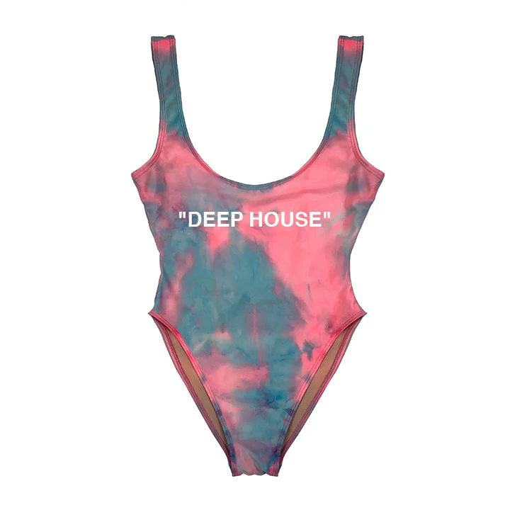 Women's Lace - Embellished One - Pieces in Cream for a Romantic and Vintage - Inspired Look"DEEP HOUSE" [SWIMSUIT]
