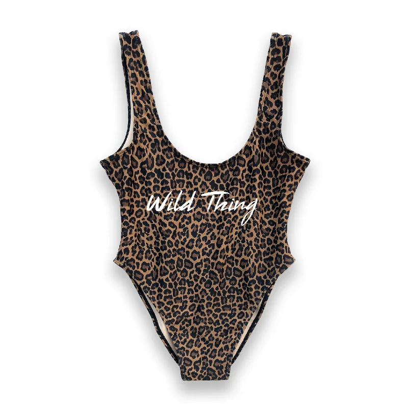 Plus Size Women's Wrap - Style One - Pieces in Burgundy with Belt for a Figure - Flattering OptionWILD THING [SWIMSUIT]