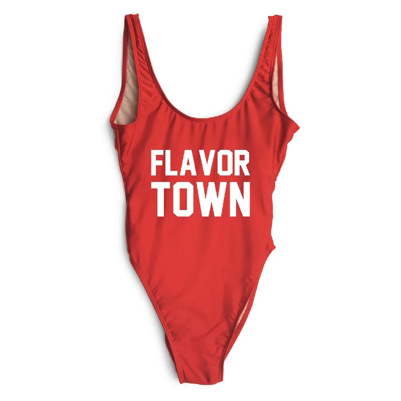 Women's Lace - Embellished One - Pieces in Cream for a Romantic and Vintage - Inspired LookFLAVOR TOWN [SWIMSUIT]