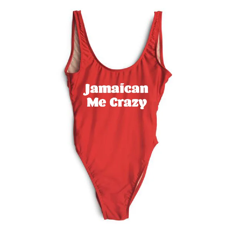 Plus Size Women's Striped One - Pieces in Navy and White for a Nautical - Inspired EnsembleJAMAICAN ME CRAZY [SWIMSUIT]