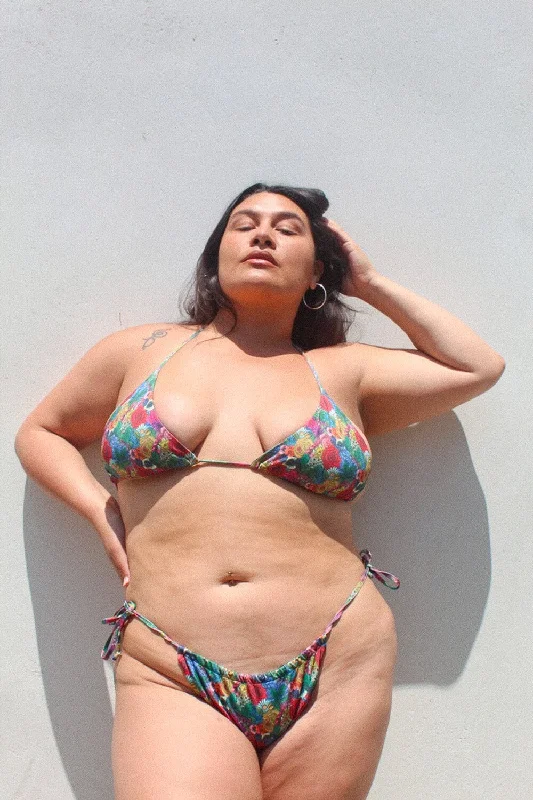 Neon - colored bikini to stand out on the beachThe Ruched Drawstring Bottom - Briony's Garden Neon - colored bikini to stand out on the beachThe Ruched Drawstring Bottom - Briony's Garden