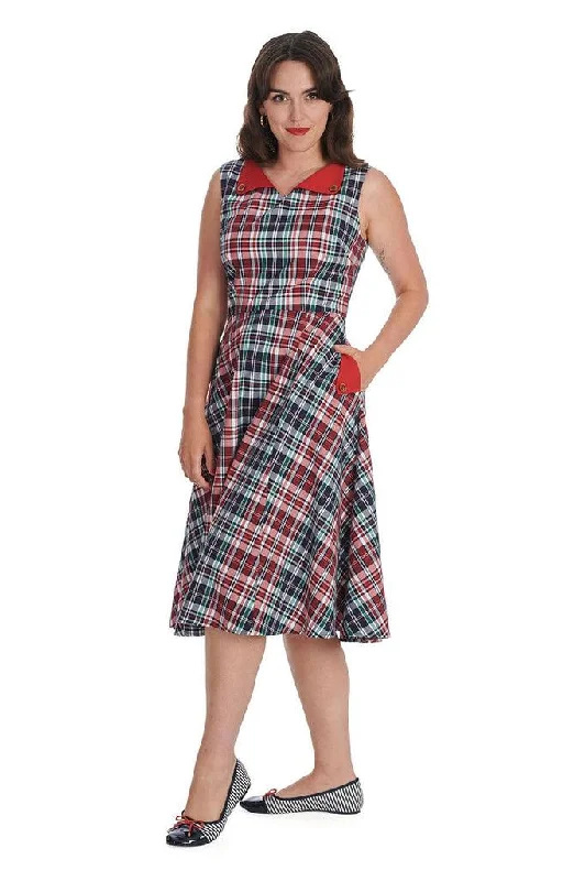 Plus size printed maxi dress with pockets for added convenienceBoat Day Swing Dress