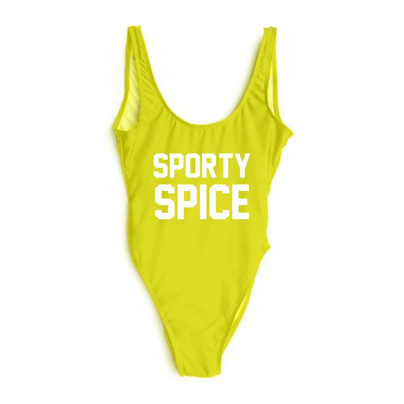 Women's Sequined Mini One - Pieces in Gold for a Glamorous New Year's Eve PartySPORTY SPICE [SWIMSUIT]