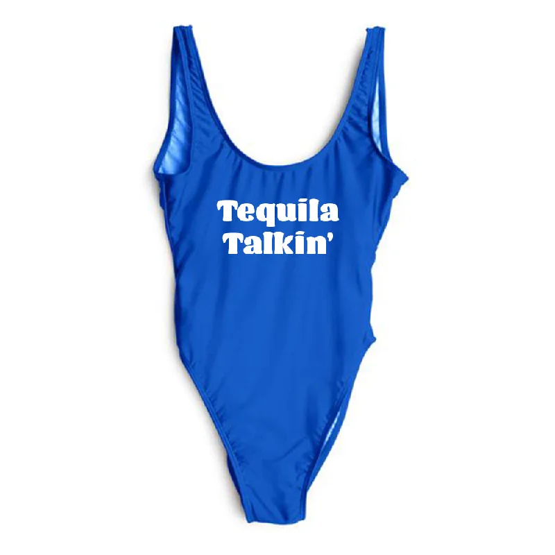 Women's Sleeveless Backless One - Pieces in Black with Cut - Out Details for a Sexy Beach LookTEQUILA TALKIN' // NEW FONT [SWIMSUIT]