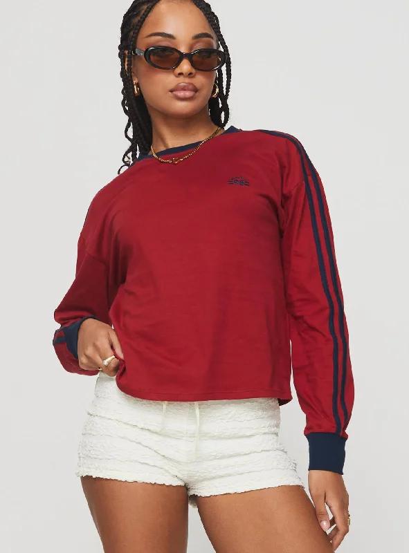 Pocket - Equipped Women Long Sleeve Top for Added FunctionalityPrata Top Adrenaline Red / Navy Pocket - Equipped Women Long Sleeve Top for Added FunctionalityPrata Top Adrenaline Red / Navy