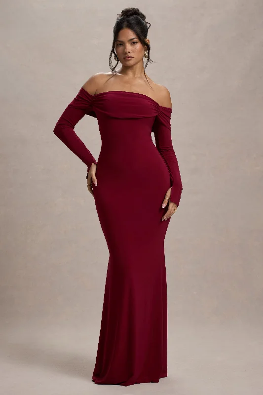 Sheath satin wedding dresses for a sleek appearance Midi wedding guest dresses in navy blue for a formal affair Amaia | Berry Bardot Long-Sleeve Maxi Dress Sheath satin wedding dresses for a sleek appearance Midi wedding guest dresses in navy blue for a formal affair Amaia | Berry Bardot Long-Sleeve Maxi Dress