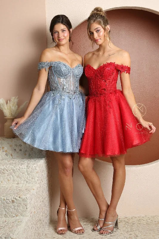 Maternity dress for a summer barbecue Homecoming Short Off Shoulder Prom Dress F731