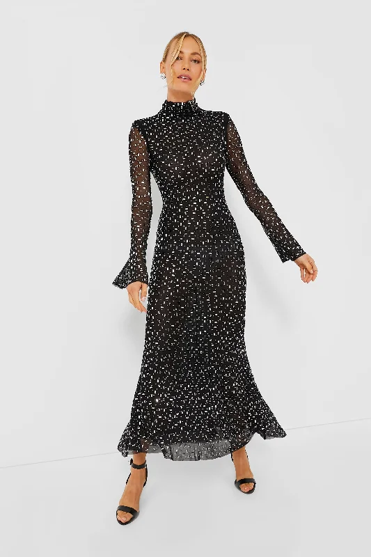 Midi dresses with ruffled bodices for a more pronounced feminine look Black Square Rhinestone Mesh Midi Dress Midi dresses with ruffled bodices for a more pronounced feminine look Black Square Rhinestone Mesh Midi Dress