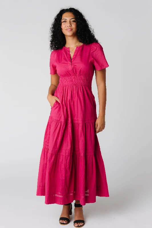Midi dresses with puff sleeves for a vintage - inspired look Citrus - Shae Dress