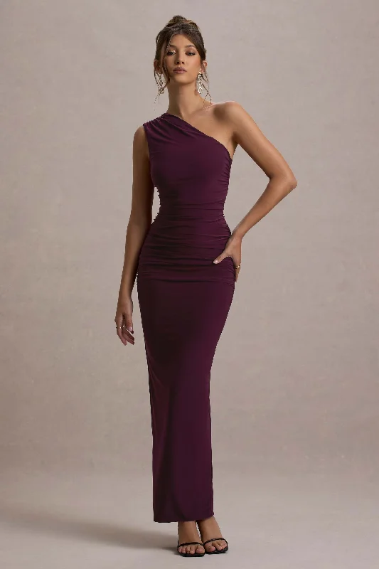 Boho - inspired wedding dresses with floral embroidery Wedding guest dresses with empire waists and tulle skirts Dalarie | Port One-Shoulder Gathered Maxi Dress Boho - inspired wedding dresses with floral embroidery Wedding guest dresses with empire waists and tulle skirts Dalarie | Port One-Shoulder Gathered Maxi Dress