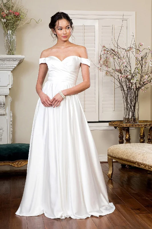 Maternity dress for a baby's first visit to the indoor garden Long Off Shoulder A Line Wedding Gown Maternity dress for a baby's first visit to the indoor garden Long Off Shoulder A Line Wedding Gown
