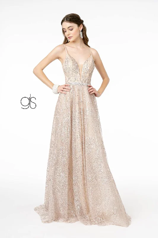 Maternity dress for a baby's naming ceremony Glittter Mesh Long Prom Dress Sale