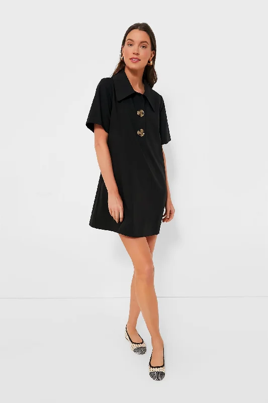 Midi dresses with ruffled bodices for a more pronounced feminine look Black Scout Dress Midi dresses with ruffled bodices for a more pronounced feminine look Black Scout Dress