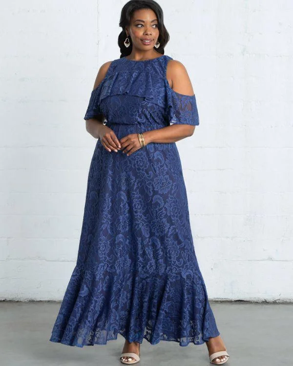 Maternity dress for a brunch with friends Kiyonna Long Formal A-line Dress