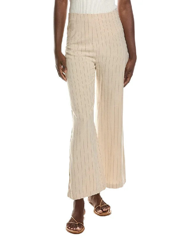 Women's High - Waisted Tight Trousers with Side Slits in Beige for a Trendy LookChaser Laurel Linen-Blend Trouser Women's High - Waisted Tight Trousers with Side Slits in Beige for a Trendy LookChaser Laurel Linen-Blend Trouser