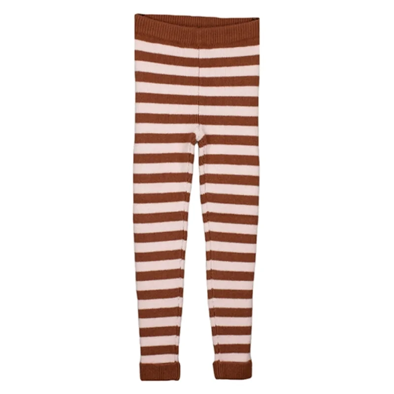 Women's Tight Trousers with Mesh Panels in Black for a Sexy and Modern AppearanceFliink Carob Brown Striped Benna Rib Leggings Women's Tight Trousers with Mesh Panels in Black for a Sexy and Modern AppearanceFliink Carob Brown Striped Benna Rib Leggings