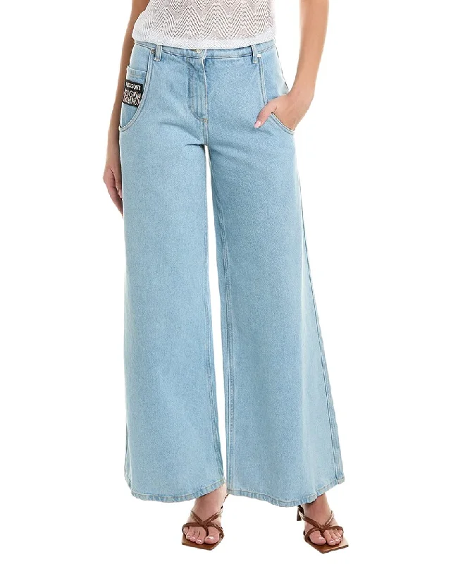 Women's Faux Leather Tight Trousers with Studded Details in Brown for an Edgy StyleMissoni Wide Leg Jean Women's Faux Leather Tight Trousers with Studded Details in Brown for an Edgy StyleMissoni Wide Leg Jean