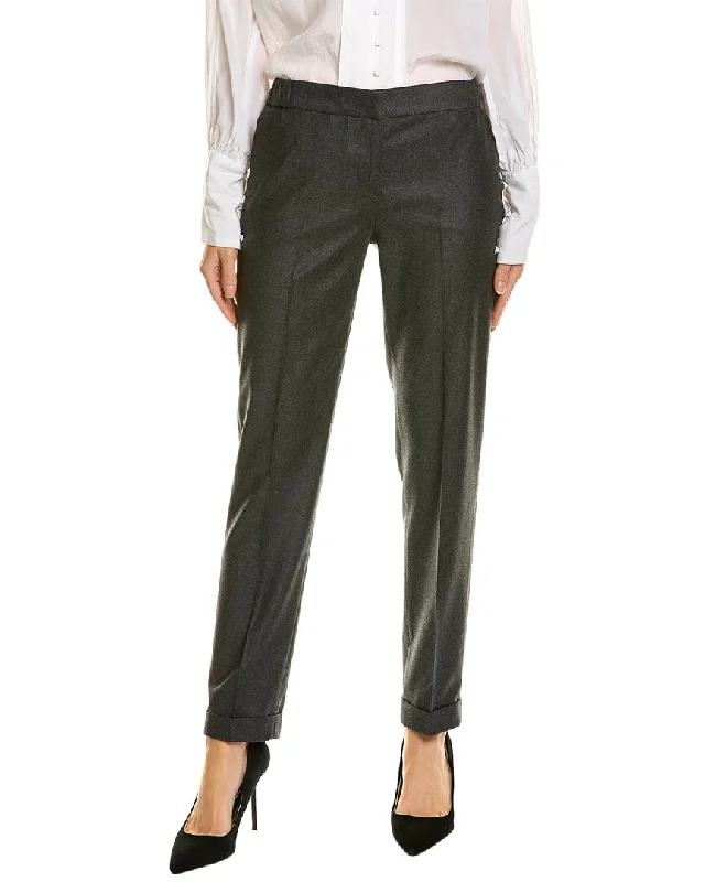 Women's Faux Leather Tight Trousers with Studded Details in Brown for an Edgy StyleThe Kooples Wool Pant Women's Faux Leather Tight Trousers with Studded Details in Brown for an Edgy StyleThe Kooples Wool Pant