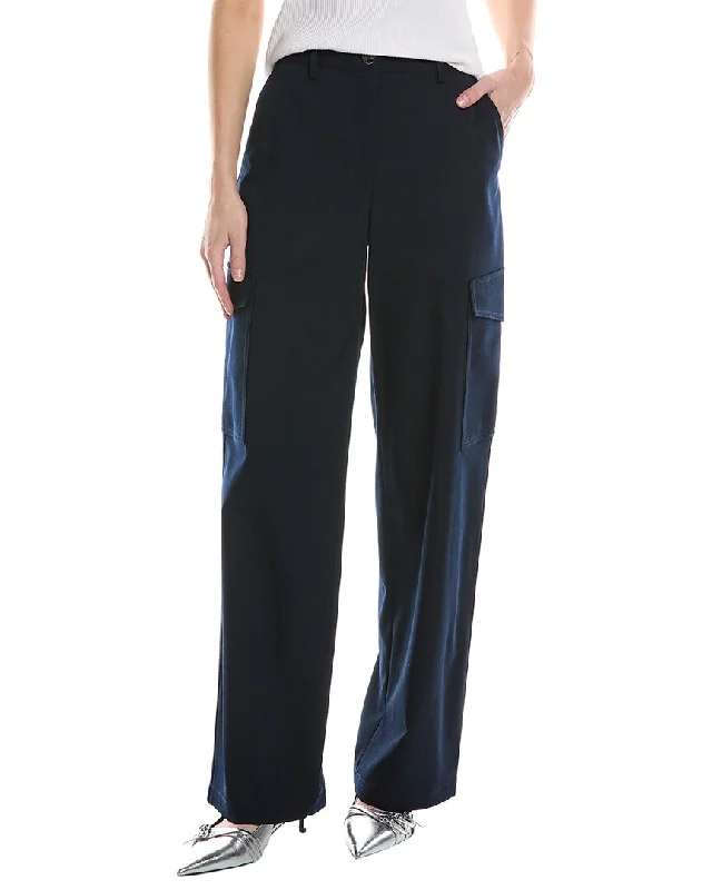 Women's Fleece - Lined Tight Trousers in Dark Blue for Warmth in Cold WeatherTheory Relaxed Straight Wool-Blend Cargo Pant Women's Fleece - Lined Tight Trousers in Dark Blue for Warmth in Cold WeatherTheory Relaxed Straight Wool-Blend Cargo Pant