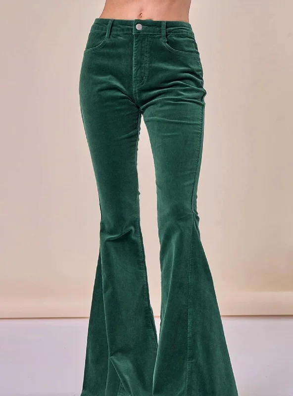 Women's Tight Trousers with Mesh Panels in Black for a Sexy and Modern AppearanceWomen's Boho Lightweight Corduroy Bellbottom Pants In Green Women's Tight Trousers with Mesh Panels in Black for a Sexy and Modern AppearanceWomen's Boho Lightweight Corduroy Bellbottom Pants In Green