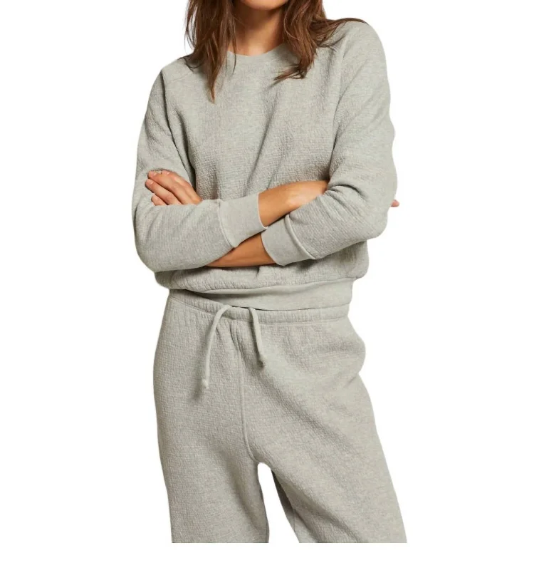 Hooded Women's Fleece - Lined Sweaters for WinterLightweight Women Sweater for Spring and FallAllman Crewneck Sweatshirt In Heather Grey