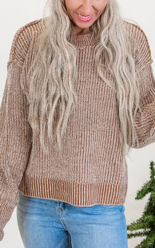 Cropped Women's Angora Blend Sweaters for a Trendy LookPlus - Size Women Sweater with a Flattering FitBrown Long Sleeve Solid Knit Sweater Cropped Women's Angora Blend Sweaters for a Trendy LookPlus - Size Women Sweater with a Flattering FitBrown Long Sleeve Solid Knit Sweater