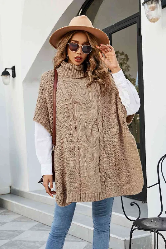 Plus Size Women's Belted Cable Knit SweatersCable - Knit Women Sweater with Intricate PatternsCable-Knit Turtleneck Slit Sweater Plus Size Women's Belted Cable Knit SweatersCable - Knit Women Sweater with Intricate PatternsCable-Knit Turtleneck Slit Sweater