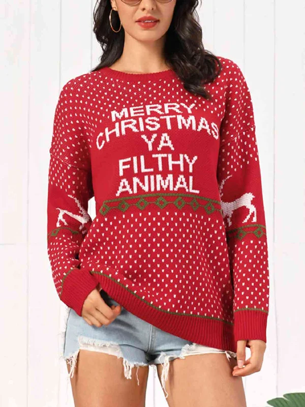 Button - Down Women's Shetland Wool Sweaters in Traditional PatternsV - Neck Women Sweater to Elongate the NecklineChristmas Element Round Neck Sweater Button - Down Women's Shetland Wool Sweaters in Traditional PatternsV - Neck Women Sweater to Elongate the NecklineChristmas Element Round Neck Sweater
