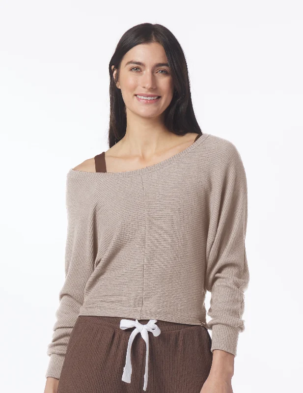 High - Low Hem Women's Cashmere - Blended SweatersCropped Women Sweater to Pair with High - Waisted BottomsComfort Dolman: Mocha High - Low Hem Women's Cashmere - Blended SweatersCropped Women Sweater to Pair with High - Waisted BottomsComfort Dolman: Mocha