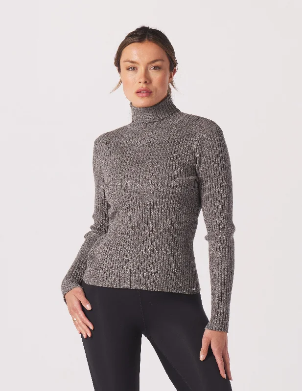 Short Sleeve Women's Cotton Blend Sweaters in Pastel ColorsCashmere Women Sweater with a Luxurious Soft TouchCouture Rib Turtle Neck: Charcoal Heather Short Sleeve Women's Cotton Blend Sweaters in Pastel ColorsCashmere Women Sweater with a Luxurious Soft TouchCouture Rib Turtle Neck: Charcoal Heather