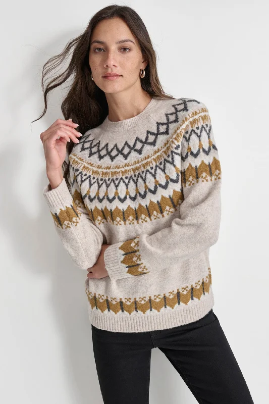 Boat Neck Women's Merino Wool Sweaters in Neutral ShadesHooded Women Sweater for Added Comfort and StyleFAIRISLE LUREX RAGLAN SWEATER Boat Neck Women's Merino Wool Sweaters in Neutral ShadesHooded Women Sweater for Added Comfort and StyleFAIRISLE LUREX RAGLAN SWEATER