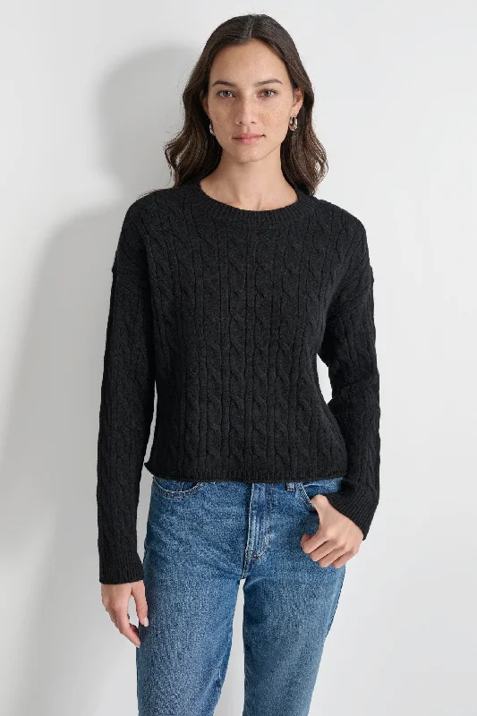 Split - Hem Women's Linen Blend Sweaters for SpringMock - Neck Women Sweater for a Modern TwistCREW NECK SWEATER Split - Hem Women's Linen Blend Sweaters for SpringMock - Neck Women Sweater for a Modern TwistCREW NECK SWEATER
