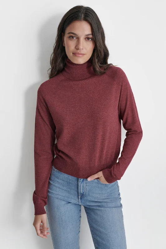 Plus Size Women's Side - Slit Sweaters in Bold SolidsSequin - Embellished Women Sweater for Special OccasionsTURTLENECK SWEATER Plus Size Women's Side - Slit Sweaters in Bold SolidsSequin - Embellished Women Sweater for Special OccasionsTURTLENECK SWEATER