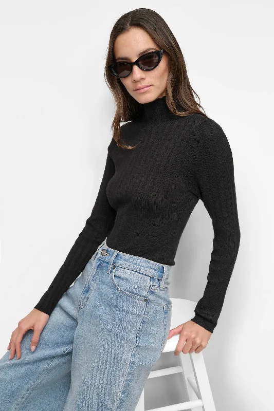 Tie - Front Women's Lambswool Sweaters in Pastel HuesHand - Knitted Women Sweater with Artisanal CharmRIBBED MOCK NECK BODYSUIT Tie - Front Women's Lambswool Sweaters in Pastel HuesHand - Knitted Women Sweater with Artisanal CharmRIBBED MOCK NECK BODYSUIT