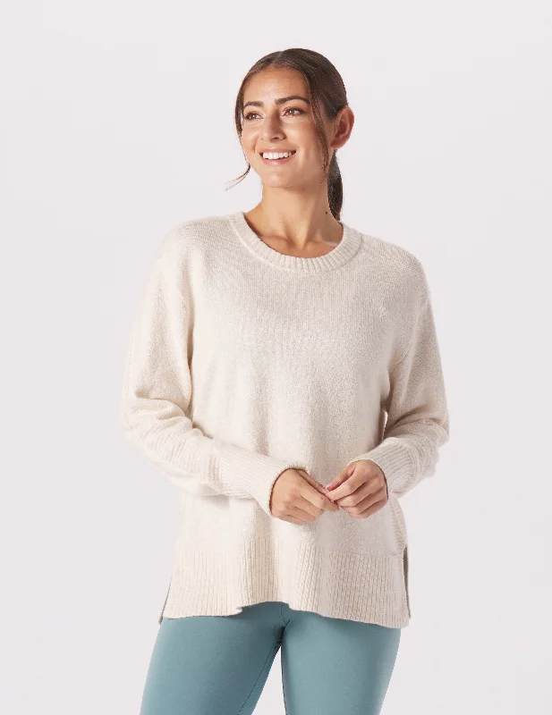Button - Down Women's Shetland Wool Sweaters in Traditional PatternsV - Neck Women Sweater to Elongate the NecklineElevated Knit Crew: Oatmilk Heather Button - Down Women's Shetland Wool Sweaters in Traditional PatternsV - Neck Women Sweater to Elongate the NecklineElevated Knit Crew: Oatmilk Heather