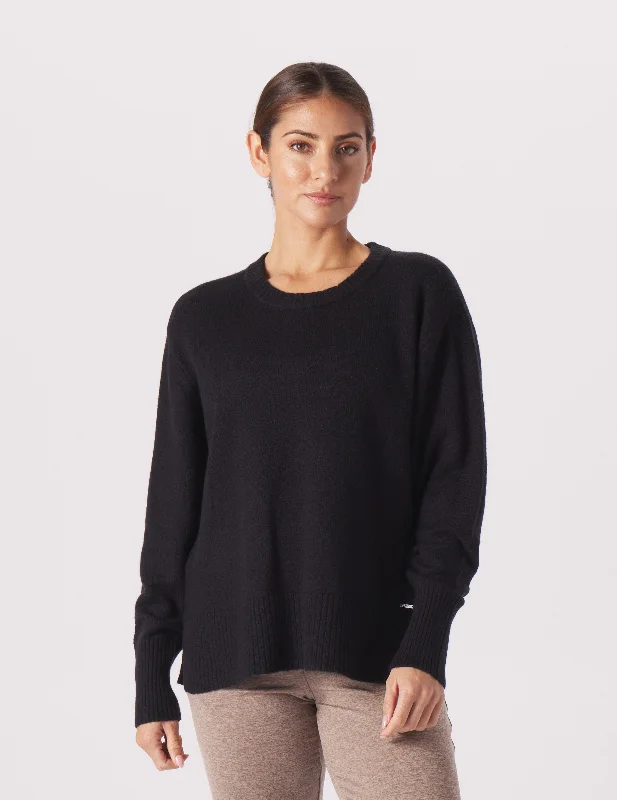 Cropped Women's Angora Blend Sweaters for a Trendy LookPlus - Size Women Sweater with a Flattering FitElevated Knit Crew: Black Cropped Women's Angora Blend Sweaters for a Trendy LookPlus - Size Women Sweater with a Flattering FitElevated Knit Crew: Black