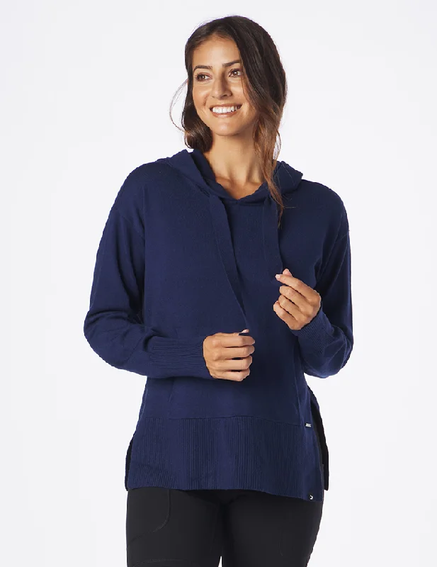 V - Neck Women's Ribbed Wool Sweaters for FallTurtleneck Women Sweater for a Classic and Elegant StyleElite Hoodie: Indigo V - Neck Women's Ribbed Wool Sweaters for FallTurtleneck Women Sweater for a Classic and Elegant StyleElite Hoodie: Indigo