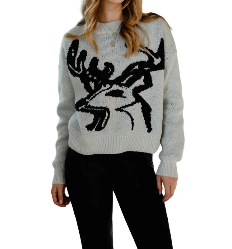 Plus Size Women's Embroidered Sweaters in Ethnic StylesOrganic Cotton Women Sweater for an Eco - Friendly ChoiceElk Sweater In Light Grey Plus Size Women's Embroidered Sweaters in Ethnic StylesOrganic Cotton Women Sweater for an Eco - Friendly ChoiceElk Sweater In Light Grey